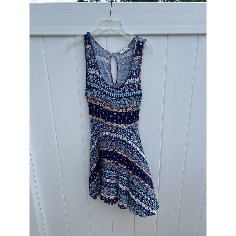 Banana Lemon Women's Sleeveless Fit & Flare Dress Multicolor Sz Medium Rayon